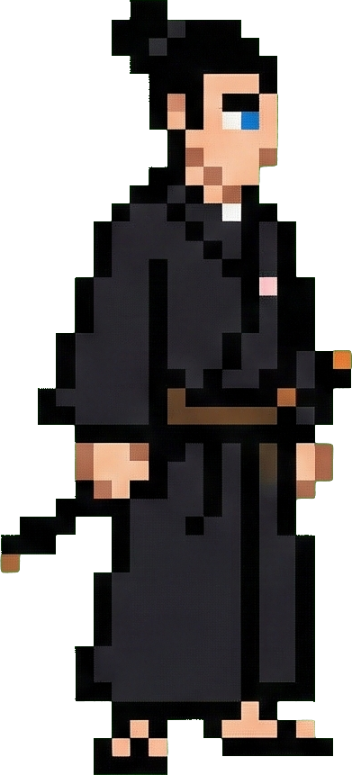 Samurai warrior in idle stance